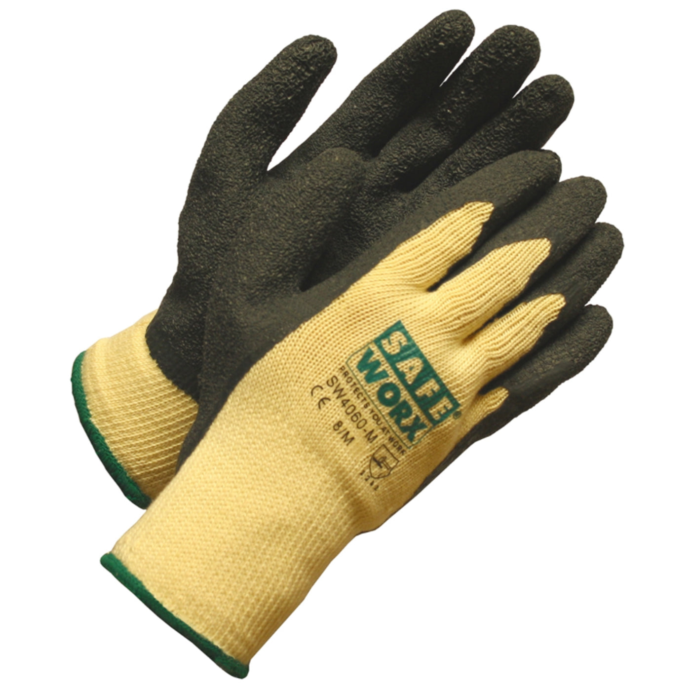 Work glove Latex doubled cotton glove Safeworx - Remlagret.se